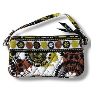 Vera Bradley Cocoa Moss Wristlet Quilted Wristlet Wallet